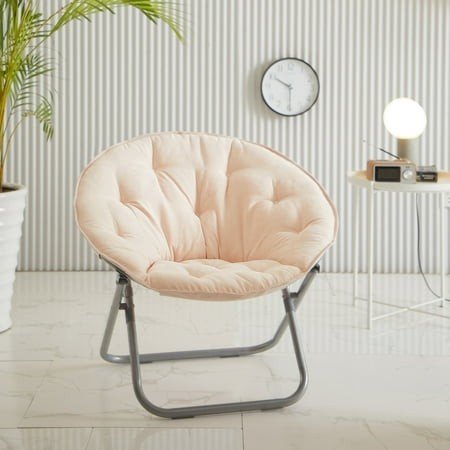 New Urban Shop Large Microsuede Saucer Chair Blush 30 - Kidsy