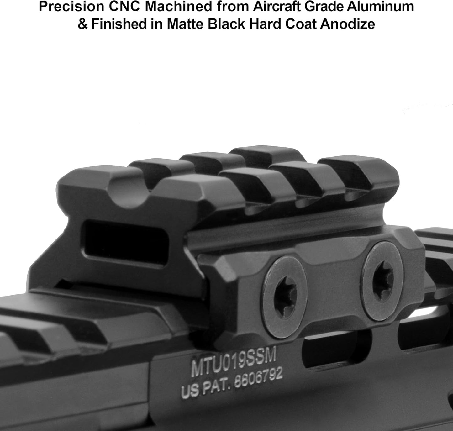 New UTG Super Slim Picatinny Riser Mount 1/2 Inch 3 Slots (Black) - Kidsy