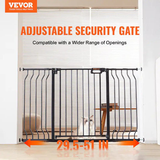 New VEVOR Extra Wide Walk-Through Baby & Pet Gate, 29.5-51 in (30" High) - Kidsy