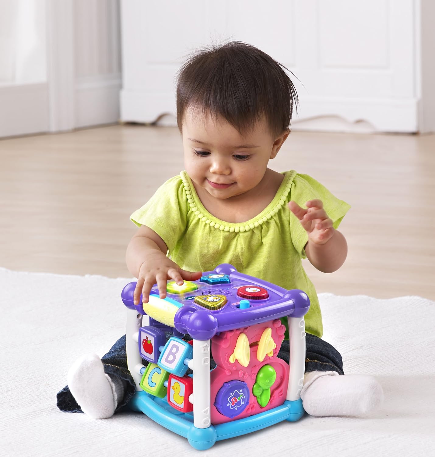 New VTech Busy Learners Activity Cube (Purple) - Kidsy