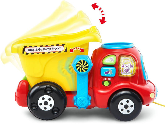New VTech Drop and Go Dump Truck Toy (Yellow) - Kidsy