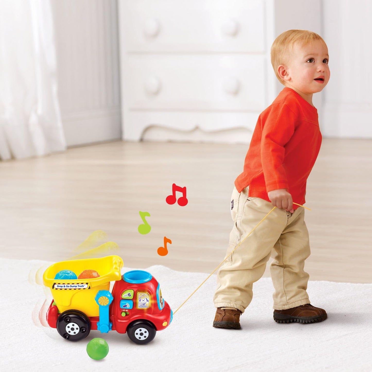 New VTech Drop and Go Dump Truck Toy (Yellow) - Kidsy