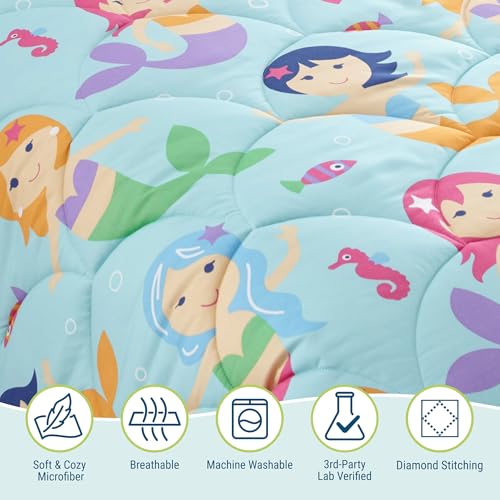 New Wildkin Kids 7 Pc Full Microfiber Bed in a Bag (Mermaids, Full) - Kidsy