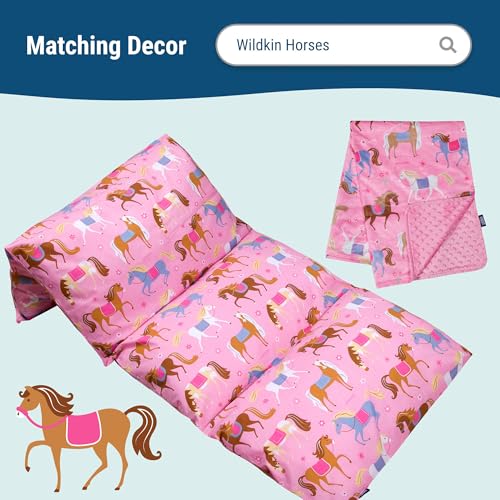 New Wildkin Kids Cotton Toddler Comforter - Fits Standard Crib Mattress (Horses, Crib Size) - Kidsy