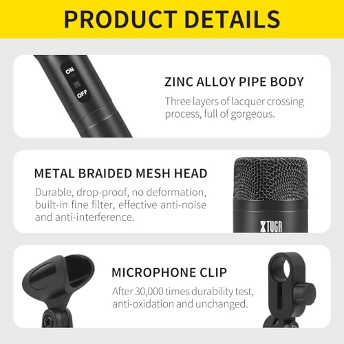 New XTUGA DI7 Wireless 7 - Piece Drum Mic Kit (Black) - Kidsy