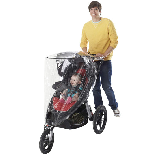 Nuby Rain Weather Shield for Jogging Stroller Clear Stroller Cover with Storage Pocket - Kidsy