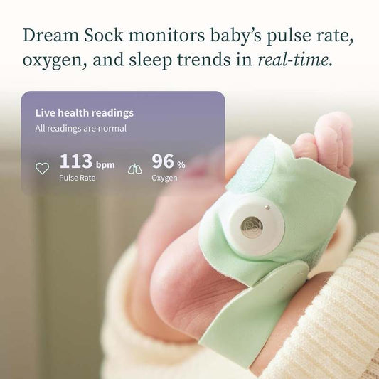 Owlet Dream Sock Smart Wearable Baby Monitor (Mint) - Kidsy