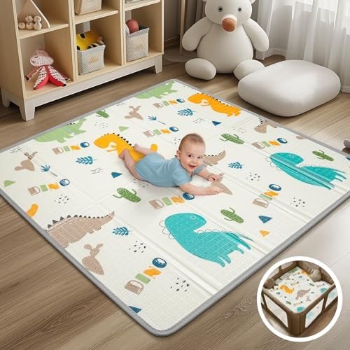 PIGLOG 50x50 Foldable Baby Play Mat (Dinosaur) - Kidsy