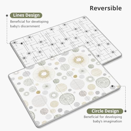 PIGLOG Extra Large Foldable Baby Play Mat, 79 × 71 Inch (Circle) - Kidsy