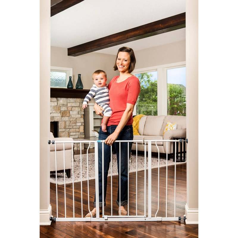 Regalo Easy Open 47" Walk - Through Gate (One Size, White) - Kidsy