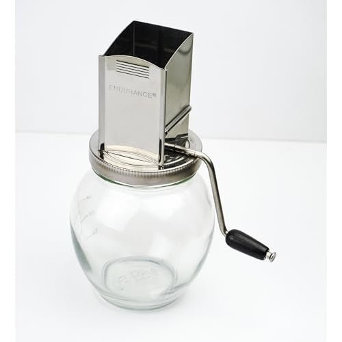 RSVP International Endurance Vintage Inspired Nut Grinder, 1.25 Cup Capacity, Glass Bottom - Kidsy