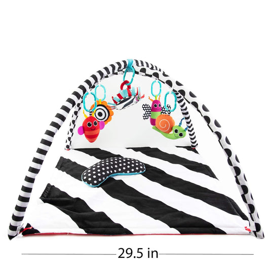 Sassy Black & White Tummy Time Playmat - Kidsy