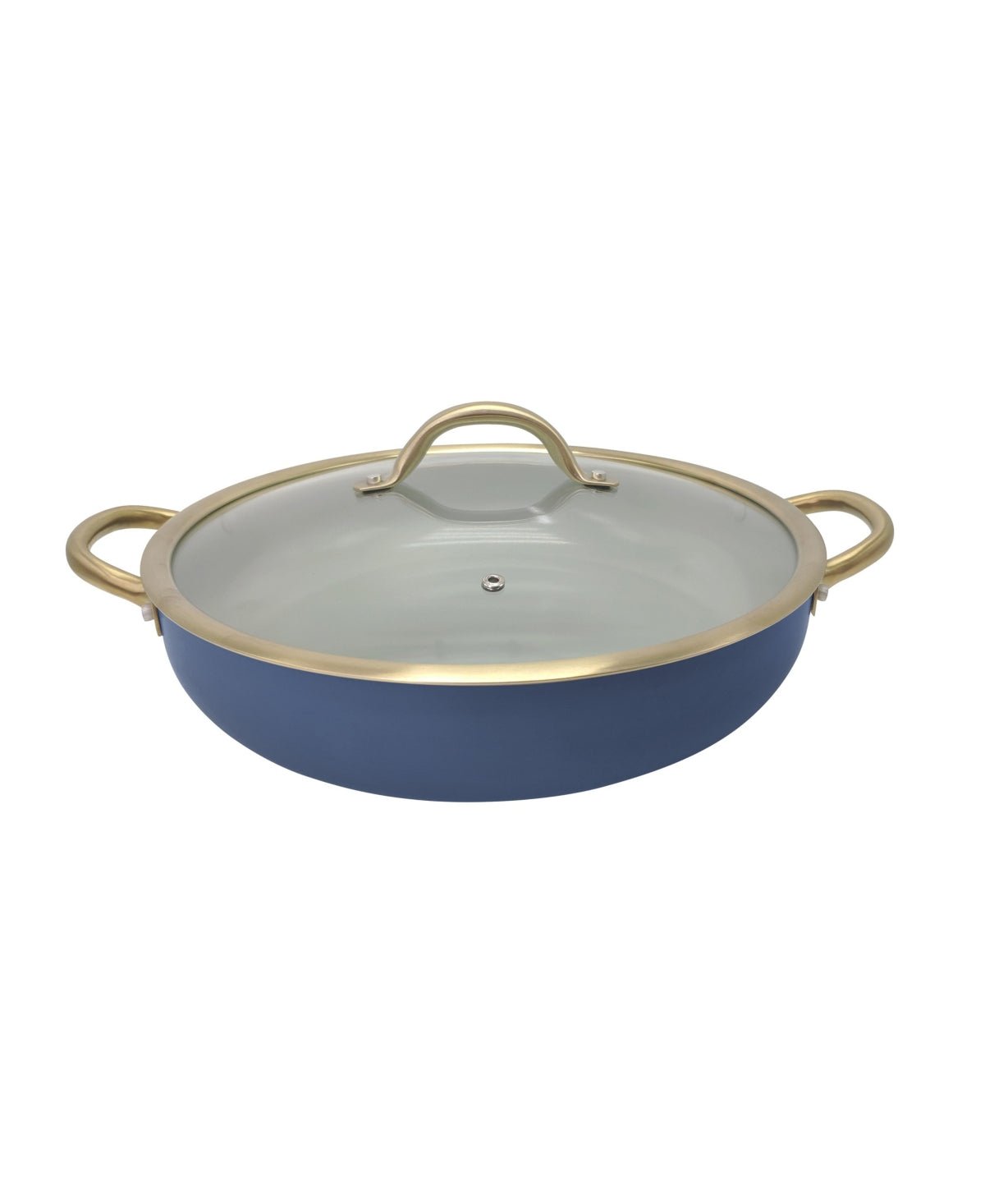 Sedona Kitchen Ceramic 13" Everyday Pan with Lid (Denim) - Kidsy