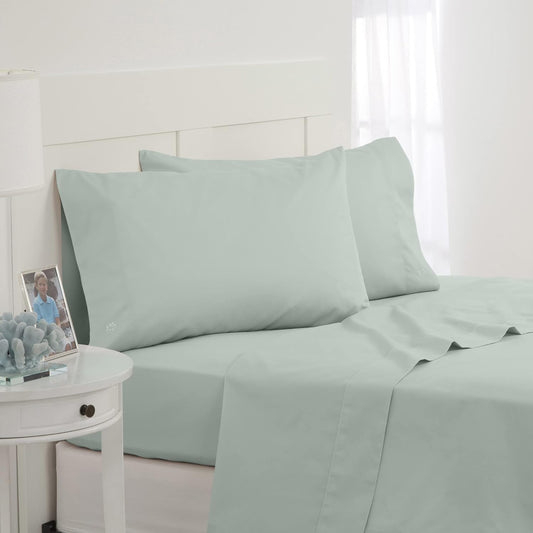 Southern Tide Cotton Twill 4 - Piece Queen Sheet Set (Green) - Kidsy