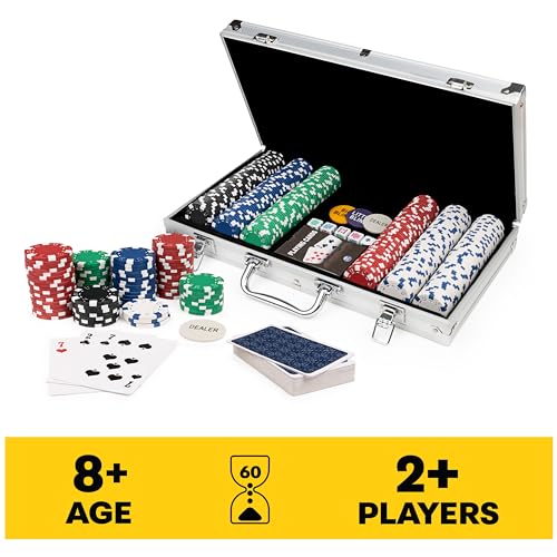 Spin Master Games Cardinal Classics 300 - Piece Poker Set with Aluminum Case - Kidsy