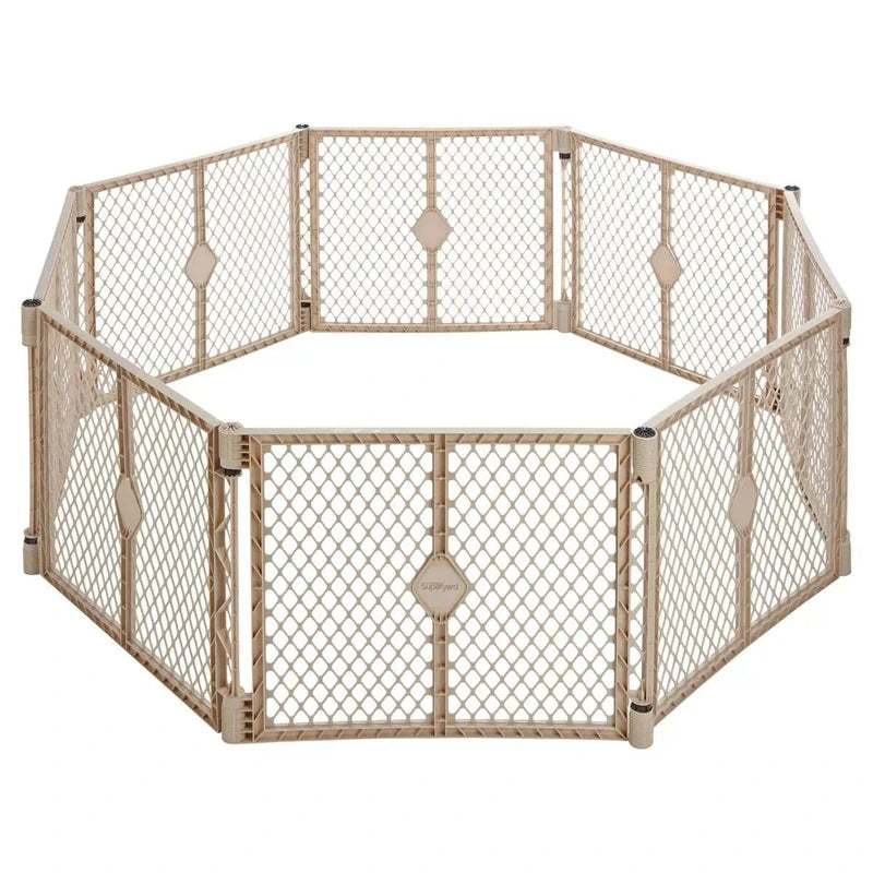 Toddleroo by North States Superyard Baby Play Yard (Sand) - Kidsy