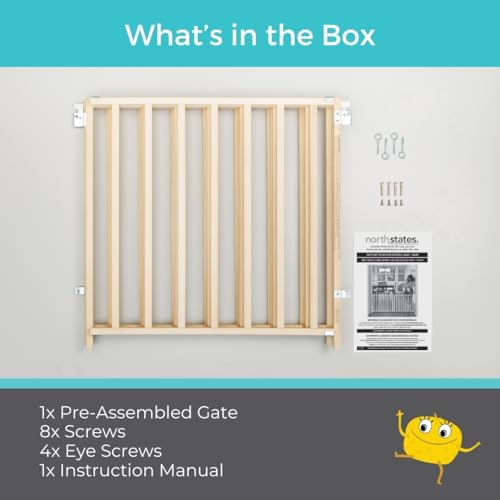 Toddleroo Extra - Wide Wooden Gate 60" - 103"x27" - Kidsy