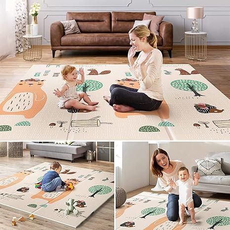 UANLAUO Foldable Baby Play Mat (Bear) - Kidsy