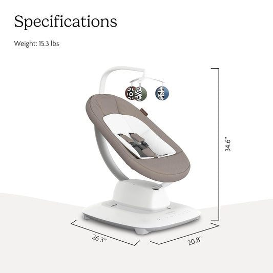 UPPAbaby Mamaroo Smart Swing - Wells ( Dark Taupe Mélange ) - Kidsy