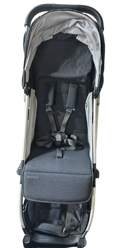 UPPAbaby MINU Stroller, Jordan (Charcoal Melange/Silver/Black Leather) - Kidsy