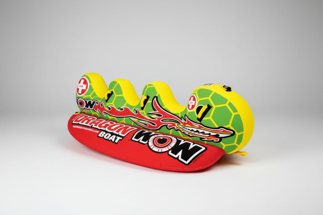 WOW Sports - Dragon Inflatable Cockpit Tube - Towable Boating Accessory (Multi) - Kidsy