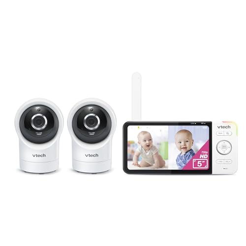 New VTech RM5764-2HD 1080p Smart WiFi Remote Access 2 Camera Baby Monitor