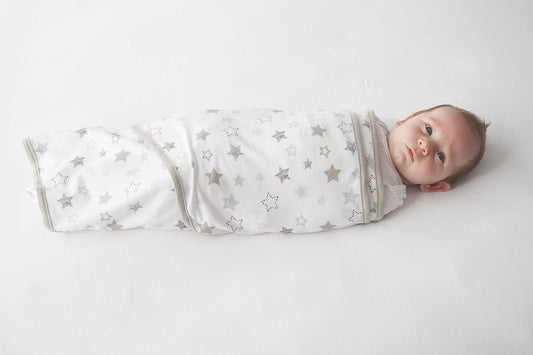New in Box Miracle Blanket Swaddle (Gray Stars)