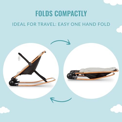 Dream On Me Rock With Me 2 - in - 1 Rocker (Black & Grey) - Kidsy