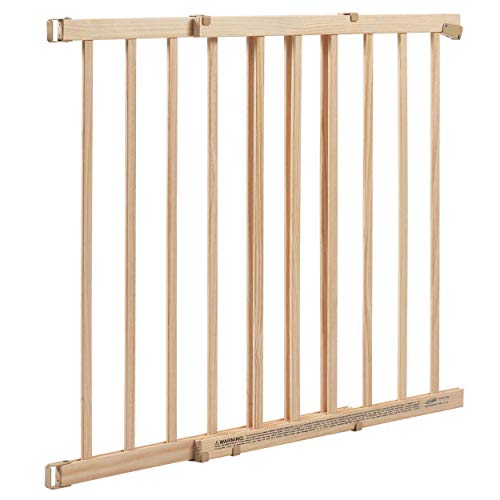 Evenflo Top of Stairs Extra Tall Gate 30" to 48" Wide (Tan Wood) - Kidsy