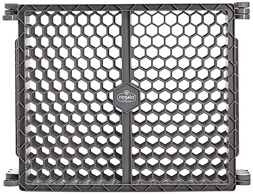 New Regalo 2 - in - 1 Play Yard and Baby Gate (Grey) - Kidsy