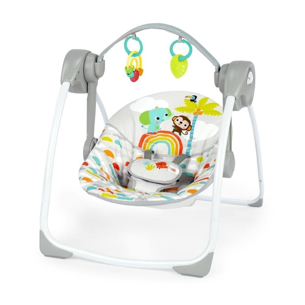 New Bright Starts Playful Paradise Portable Compact Baby Swing