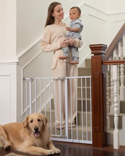 InnoTruth Baby Gate for Stairs 28.9-42.1" Wide, 30" Tall