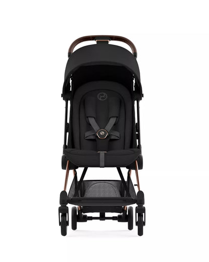 New Cybex Coya Compact Lightweight Travel Stroller in Rose Gold Sepia Black