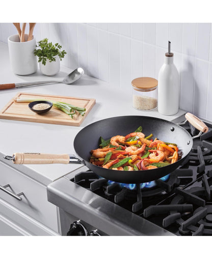 Cuisinart 14" Carbon Steel Wok with Helper Handle