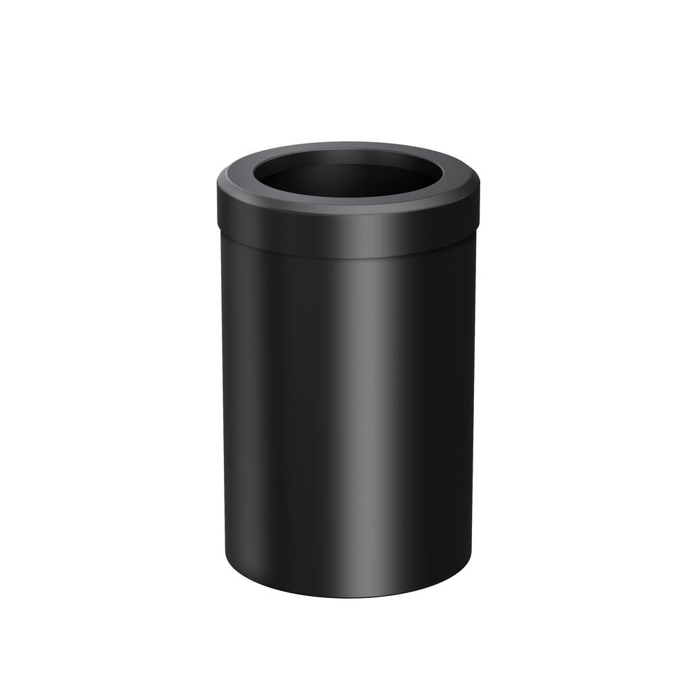 Gatco 1910 12 Quart Metal Free Standing Trash Can Matte Black