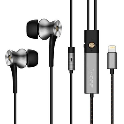 New 1MORE Dual Driver MFi Certified Active Noise Cancelling In-Ear Headphones with Mic for iPhone 7, 8, X, iPad and iPod