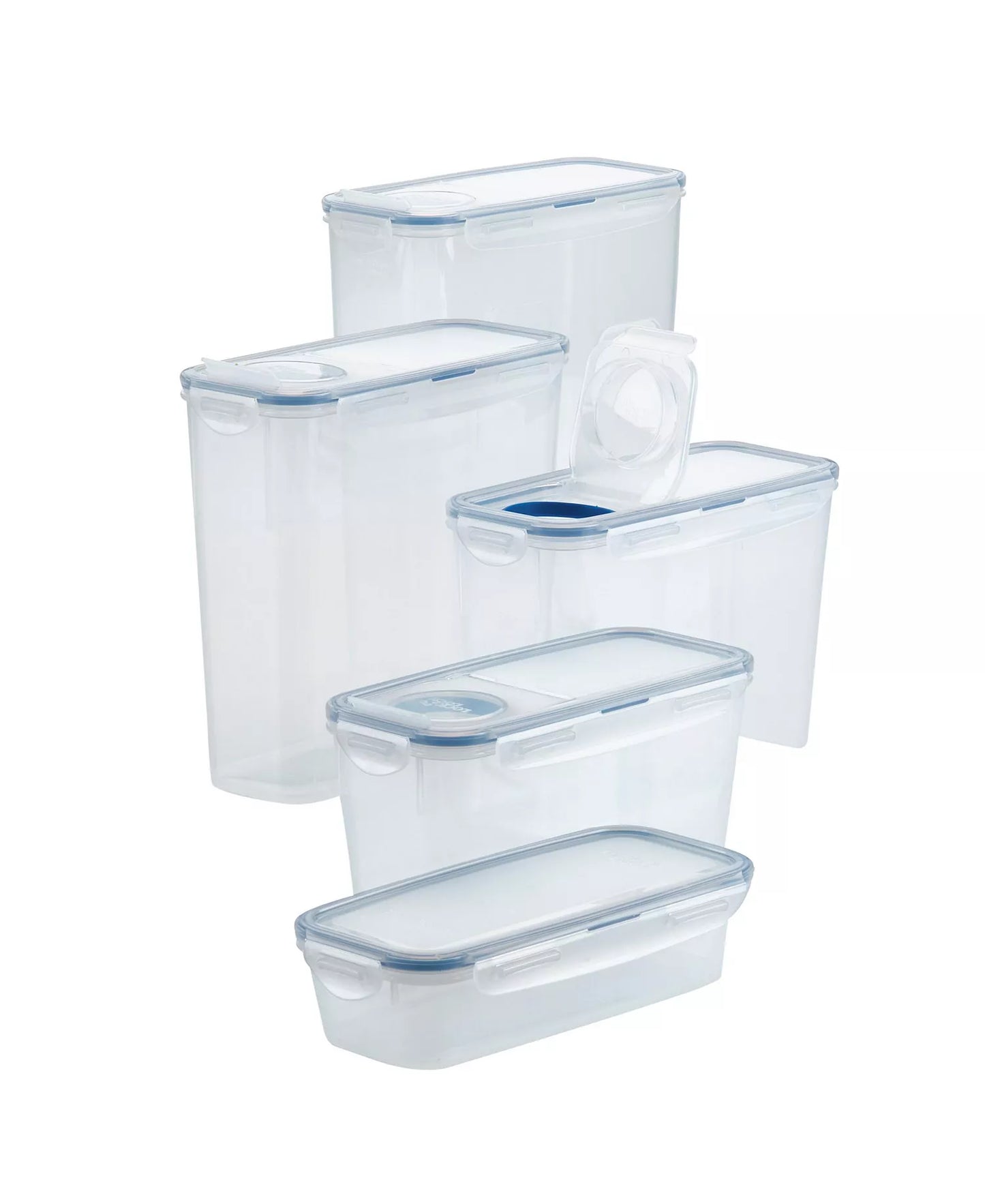 LOCK & LOCK Easy Essentials Pantry Storage Set Food Containers 10 Piece (Clear)
