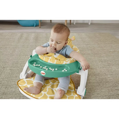 Fisher Price Deluxe Sit Me Up Floor Seat with Tray and Toy Bar