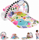 Fisher-Price Glow and Grow Kick & Play Piano Baby Activity Gym & Playmat (Pink)