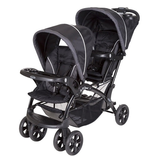 New Baby Trend Sit N Stand Double Stroller (Onyx)