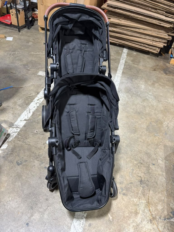 Double Tandem Stroller for Newborn & Toddler (Black)