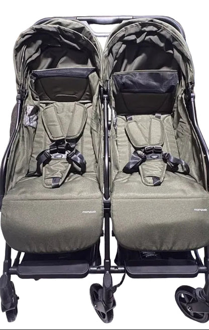 Mompush Lithe Double Stroller (Green)