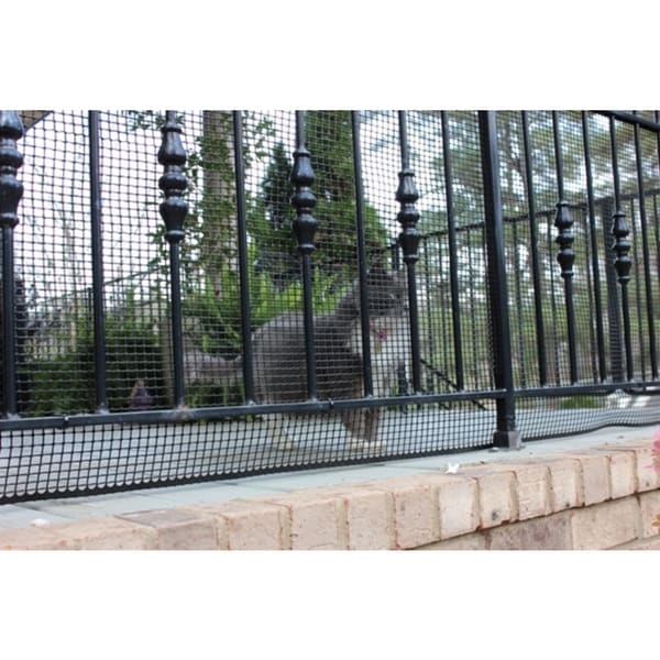 New Cardinal Gates Black Heavy-Duty Pet Outdoor Deck Netting | 0.02" L X 15' W X 36" H, 5 LBS (Black)