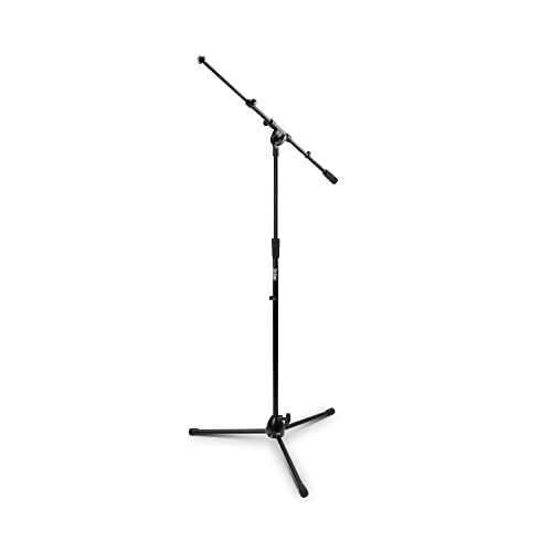 New On-Stage MS9701B+ Heavy-Duty Euro-Boom Mic Stand ,5/8″-27 Threading (Black)