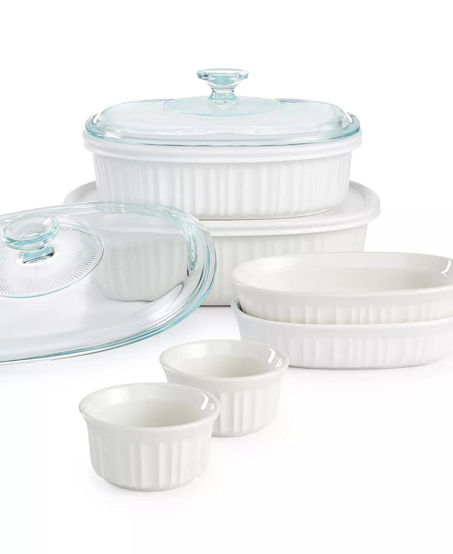 New Corningware French White 10 Piece Bakeware Set (French White)