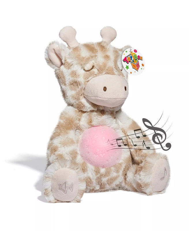 Geoffrey's Toy Box 10" Soothing Giraffe Plush Stuffed Animal Toy with LED Lights and Sound