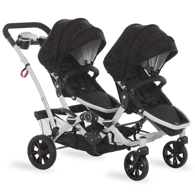 Dream on Me Baby Track Tandem Stroller - Face to Face Edition (Black & White)