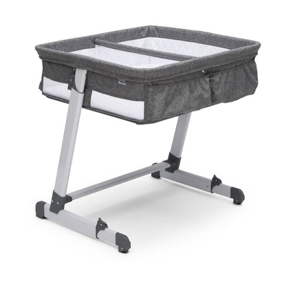 New Simmons Kids By The Bed City Sleeper Bassinet for Twins (Grey Tweed)