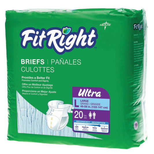 New FitRight Ultra Briefs (Large, 4 Pack of 20)