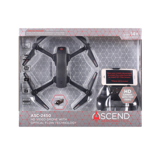 New Ascend Aeronautics ASC-2450 Premium HD Video Drone with Optical Flow Technology